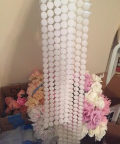 Vkey (500 Pair Sets) 3/4inch 20mm Diameter Sticky Back Coins Hook & Loop Self Adhesive Dots Tapes (White) White 47 715mwMoahWL 3