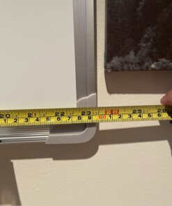 Whiteboard Set - Dry Erase Board 24 x 18" with 1 Magnetic Dry Eraser, 4 Dry Wipe Markers and 4 Magnets - Small White Hanging Message Scoreboard for Home Office School (24x18" Landscape) 24x18" Landscape 37 715mxbDzgIL