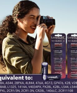 10 Pack 4LR44 / PX28A / L1325 / A544 / K28A / 476A 6V Alkaline Batteries for Dog Shock/Training Collars by Loopacell, 5 Count (Pack of 2) 13 715nFaJZtNL