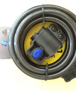 Etronic Bike Lock M6, Cable Lock 6 Feet Long Coiled Security Resettable Combo Combination Lock Bicycle Lock with Mounting Bracket Black 56 715ntAWrq9L