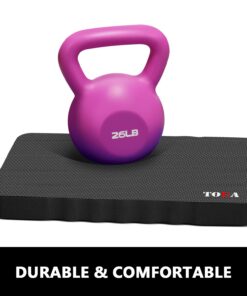 Large Kneeling Pad, High Density Foam Support Knee with Thick Kneeling Mat 17.8"x11"x1.5", Kneeler Pads for Work Gardening, Baby Bath, Yoga, Pray, Exercise, Fitness, 1 Pack BLACK 15 715oYYaPpzL