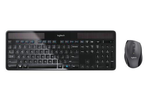 Logitech MK750 Wireless Solar Keyboard and Wireless Marathon Mouse Combo for PC Mouse + Keyboard