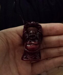 JapanBargain 3578, Set of 6 Buddha Statues Laughing Buddha Lucky Buddha Happy Buddha Gods Figures Fengshui Decoration, Rosewood Color 52 715qC355PBL