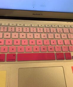 Allinside Pink Ombre Keyboard Cover Skin for MacBook Pro 13" 15" 17" (2015 or Older Version), MacBook Air 13" A1369/A1466, Older iMac Wireless Keyboard MC184LL/B 2010-2017 MacBook Air 13 & 2008-2015 Mac Pro 13/15 Ombre Pink 34 715qTbsX1FL 3