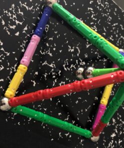 ELONGDI 130 Pieces - Magnetic Building Sticks Building Blocks Set, Magnet Educational Toys Magnetic Blocks Sticks Stacking Toys Set, Non-Toxic Building Toy 3D Puzzle with Storage Bag 39 715r5pQugbL