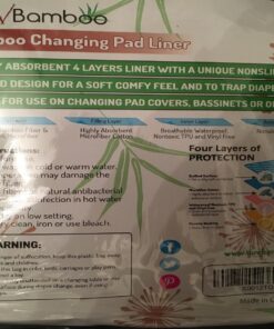 iLuvBamboo Waterproof Changing Pad Liners (Mom’s Choice Gold Award Winner) 3 Pack Thicker, Longer & Wider Changing Table Cover -Portable,Reusable & Washable Diaper Change Mat for Baby Gifts & Showers 14x27 Inch (Pack of 3) 36 715rYUKA VL 3