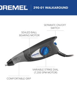 Dremel 120-Volt Engraver Rotary Tool with Stencils - Crafting Machine Perfect for DIY Personalizing and Engraving Leather, Metal, Glass, and Wood , Black, 290-02 Engraver with Letter/Number Template 27 715rZ2EMpzL