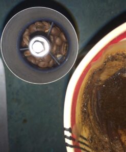 EZE Homegoods Hand Coffee Mill Grinder with Conical Ceramic Burr | Consistent Grind Every Time, Professional Grade, Stainless Steel, Lightweight and Portable, Heavy Duty Extra Long Hand Crank 2 Round 33 715skXZYK1L