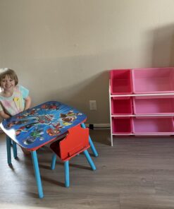 Delta Children Kids Table and Chair Set With Storage (2 Chairs Included) - Ideal for Arts & Crafts, Snack Time, Homeschooling, Homework & More, Nick Jr. PAW Patrol 31 715susGyUL 2