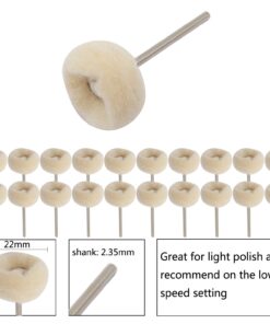PHYHOO Polishing Wheel Set Mounted Cotton Soft Fine 3/32 Shank Buff Wheels Shank Rotary Tools Accessories Pack of 20 Pieces 10 715tLDybdL