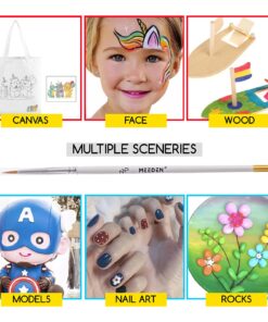 MEEDEN Miniature Detail Paint Brushes, 2/0 3/0 0 Small Fine Tip Paintbrush Set for Acrylic Watercolor Painting, Model Paint Brush for Craft, Nail 1 Pack 20 715tmKAGfNL