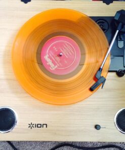 ION Audio Max LP – Vinyl Record Player / Turntable with Built In Speakers, USB Output for Conversion and Three Playback Speeds – Natural Wood Finish Max LP with Speakers Record Player only 37 715trLl4hsL