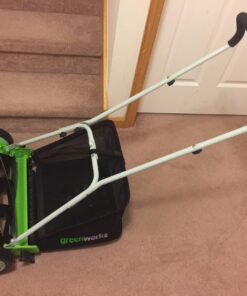 Greenworks 16-Inch Reel Lawn Mower with Grass Catcher 25052,Black/Green, 47"D x 22"W x 29.75"H 16" Reel Mower 47 715u7fYPQRL