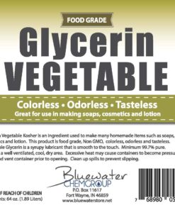 Vegetable Glycerin - Half Gallon (64oz)- All Natural, USP Grade - Premium Quality Liquid Glycerin, Excellent Emollient Qualities, Amazing Skin and Hair Benefits, DIY Beauty Products. 16 715uizOT8tL