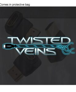 Twisted Veins HDMI 90 & 270 Degree, 4-Pack, Right Angle Adapters/Connectors, Supports HDMI 2.0b 4K 60hz HDR 270 & 90 Degree Adapters, 4 pack 31 715ujES6NL