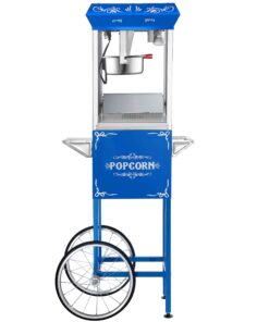 Alternative view of Great Northern Popcorn Blue 8 oz. Ounce Foundation Vintage Style Popcorn Machine and Cart