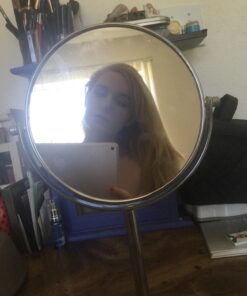 MIRRORVANA 10X Magnifying Makeup Mirror on Stand for Bedroom and Bathroom, Free Standing Desk & Table Mirror, Double Sided 10X/1X Magnification, 35cm Tall 18cm Wide 18cm (7-inch) Diameter 26 715vaeR0qL