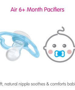 MAM Air Pacifiers (2 pack), MAM Sensitive Skin Pacifier 6+ Months, Best Pacifier for Breastfed Babies, Baby Boy Pacifiers, 6-16 (Pack of 2) Pacific Blue & Stone 2 Count (Pack of 1) 23 715wwDpnStL 1