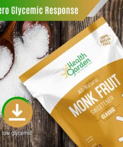 Health Garden Monk Fruit Sweetener, Classic - Non GMO - Gluten Free - Sugar Substitute - Kosher - Keto Friendly (3 lbs) 3 Pound (Pack of 1) 20 715xcGD8SiL