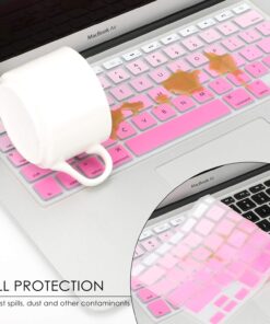 Allinside Pink Ombre Keyboard Cover Skin for MacBook Pro 13" 15" 17" (2015 or Older Version), MacBook Air 13" A1369/A1466, Older iMac Wireless Keyboard MC184LL/B 2010-2017 MacBook Air 13 & 2008-2015 Mac Pro 13/15 Ombre Pink 25 715xsZeGbUL 1