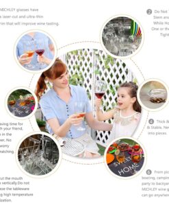 MICHLEY Unbreakable Wine Glasses, 100% Tritan Plastic Shatterproof Large Wine Glasses 20 oz, Set of 2 22 715xzU xIyL