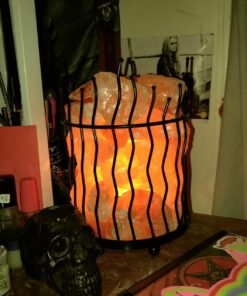 Himalayan Glow 1332 Piller Salt Basket Lamp, Single Pack, Amber Glow Pillar Design Basket Lamp - single pack 39 715yFubWtmL