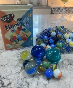 Neato! Classics 160 Marbles In A Tin Box by Toysmith - Retro Nostalgia Glass Shooter, Marble Games Are Timeless Play For Kids - Boys & Girls 28 715yGzG0zPL