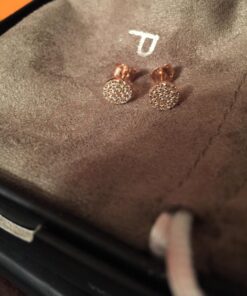 PAVOI 14K Gold Plated Sterling Silver Post Stud Earrings for Women | Pave CZ Mini Disc | Gold Earrings for Women Rose Gold 38 715zN6dKLL