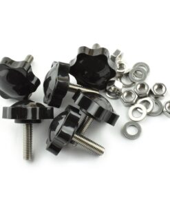 LQ Industrial 6-Set #32 M6x20 Hand Tighten Screw Kit Quick Removal Fasteners 304 Stainless Steel Torx Hard Top Thumb Screw with Washer and Nut 7 715zaPN12gL