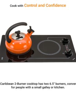 Kenyon B41601 6-1/2-Inch Caribbean 2-Burner Cooktop with Analog Control UL, 120-volt, Black 16 715zmPOeagL