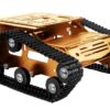 XiaoR Geek Smart Robot Car Tank Chassis Kit Aluminum Alloy Big Platform with 2WD Motors for uno/Raspberry Pi DIY Remote Control Robot Car Tools- Free Tools-Upgraded Version Yellow