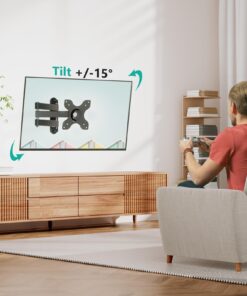 WALI TV Wall Mount Articulating LCD Monitor Full Motion 15 inch Extension Arm Tilt Swivel for Most 13 to 32 inch LED TV Flat Panel Screen with Mounting Holes up to 100x100mm (1330LM), Black 33 716 f17uqhL