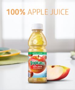 Tropicana 100% Juice, Apple Juice, 10 fl oz (Pack of 24) - Real Fruit Juices, Vitamin C Rich, No Added Sugars, No Artificial Flavors 10 Fl Oz (Pack of 24) 21 716 gAm4BbL