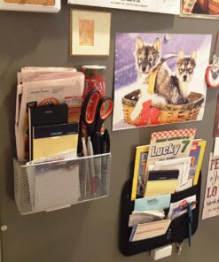 Design Ideas Mesh Magnet Organizer, Silver (351889) Divided 9 7161ipG8uHL 1