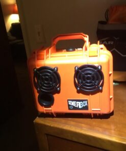 DemerBox DB2: Waterproof, Portable, and Rugged Outdoor Bluetooth Speakers. Loud Sound, 40+ hr Battery Life, Dry Box + USB Charging (Pesaro Green) Pesaro Green 33 7161sebfuvL