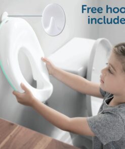 Alternative view of Potty Training Seat for Boys And Girls, Fits Round & Oval Toilets, Non-Slip with Splash Guard, Includes Free Storage Hook - Jool Baby Aqua