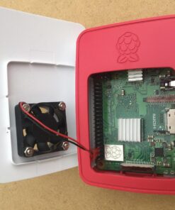 Raspberry Pi RASPBERRY-PI3-CASE Official Raspberry Pi 3 Case, Red/White Single 32 7163PciwFL