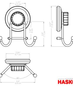 HASKO accessories - Powerful Vacuum Suction Cup Hooks Holder for Towel, Robe and Loofah - Stainless Steel Hook for Bathroom and Kitchen (Chrome) 30 71651Fyo5gL