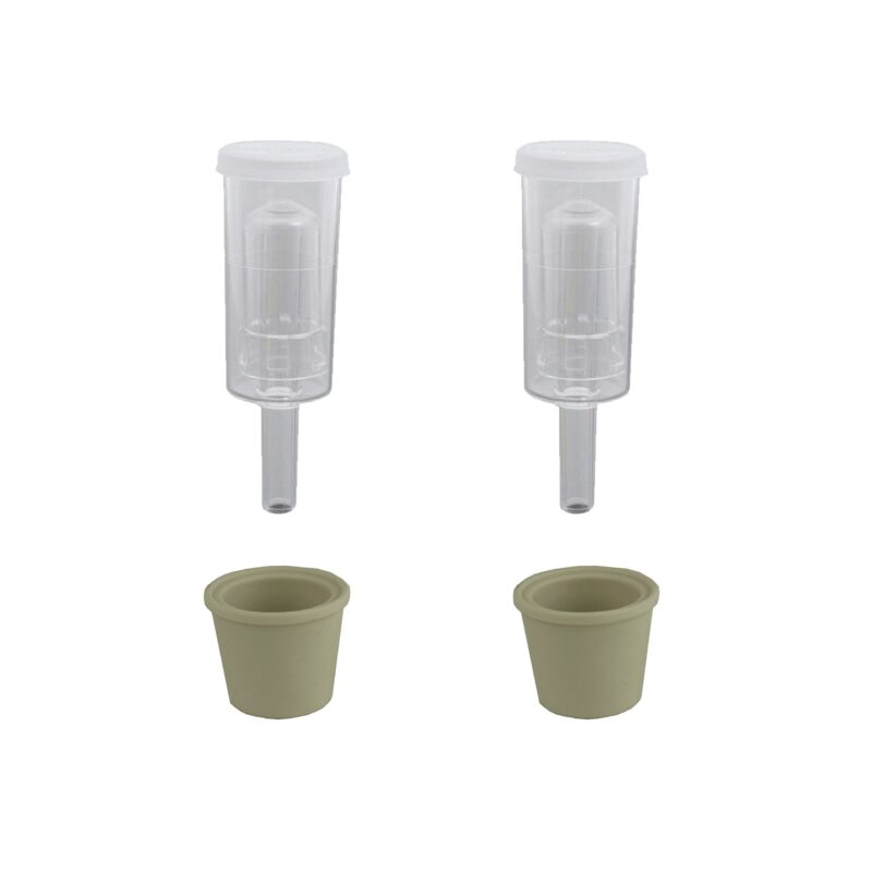 Catalog 8 Fastrack 3 Piece Airlock for Fermentation | Hydrolocks for Fermenting Wine and Beer with Drilled Rubber Stopper | Durable Carboy Bung with transparent Airlock Set used for Fermentation | Set of 2