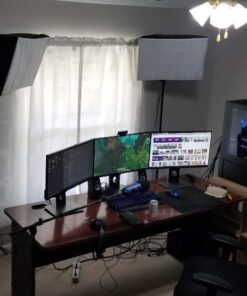 StudioFX H9004SB2 2400 Watt Large Photography Softbox Continuous Photo Lighting Kit 16" x 24" + Boom Arm Hairlight with Sandbag H9004SB2 by Kaezi 55 7165WqUzDjL