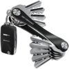 KeySmart Key Holder for Keychain Key Ring - Compact Key Organizer Key Chain Key Case, Minimalist Pocket-Sized EDC Keychain, Loop Piece for Car Fobs, Expandable (up to 14 Keys, Black) 11 7165i24SGOL 1