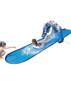Alternative view of Jilong Outdoor Inflatable 16 Foot Slip and Slide Icebreaker Water Slide with Racing Raft and Water Sprayer for Ages 4 and Up, Blue