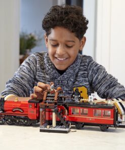 LEGO Harry Potter Hogwarts Express 75955 Toy Train Building Set includes Model Train and Harry Potter Minifigures Hermione Granger and Ron Weasley (801 Pieces) 17 7165lg21EL