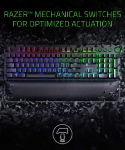 Alternative view of Razer BlackWidow Elite Mechanical Gaming Keyboard: Orange Mechanical Switches - Tactile & Silent - Chroma RGB Lighting - Magnetic Wrist Rest - Dedicated Media Keys & Dial - USB Passthrough