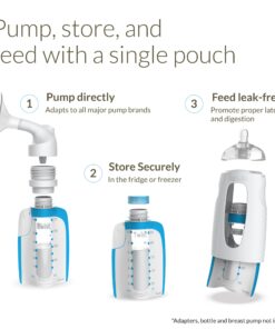 Kiinde Twist Pouch Direct-Pump Direct-Feed Twist Cap Breast Milk Storage Bag for Pumping, Freezing, Heating and Feeding, Pre-Sterilized, Breast Feeding Essentials, 8 Ounce, Pack of 40 8oz 8 Ounce (Pack of 40) 25 7167Sn9M1sL