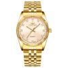 DREAMING Q&P Fq-043 Classic Golden Stainless Steel Male Female Crystals Quartz Wrist Watches for Man Woman Gold 8 7167mIYeT6L
