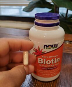 NOW Supplements, Biotin 10 mg (10,000 mcg), Extra Strength, Energy Production*, 120 Veg Capsules 30 71689dx59eL