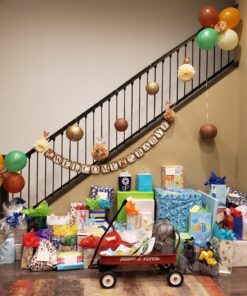 Sweet Baby Co. Neutral Sage Green Balloon Garland Kit Woodland Arch with Light Sage, Cocoa, Brown, Gold, White Balloons for Baby Shower Decorations, Hunter Jungle Theme Party Supplies, Safari Decor 58 71694gf0tYL