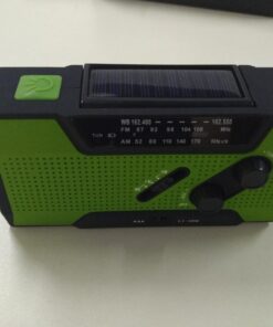 Emergency Crank Weather Radio, AM/FM/NOAA Hand Crank Portable Solar Radio with SOS Alarm, Battery Operated, LED Flashlight & Reading Lamping, 2000mAh Power Bank for Emergency Phone Charge Green 66 7169R5PqmBL