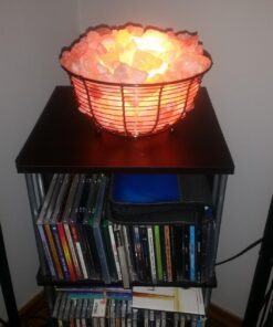 Himalayan Glow 1345 Oval Style Basket Night Salt Lamps, 7-9 Pounds Oval Style Metal Basket 49 7169TFzceLL